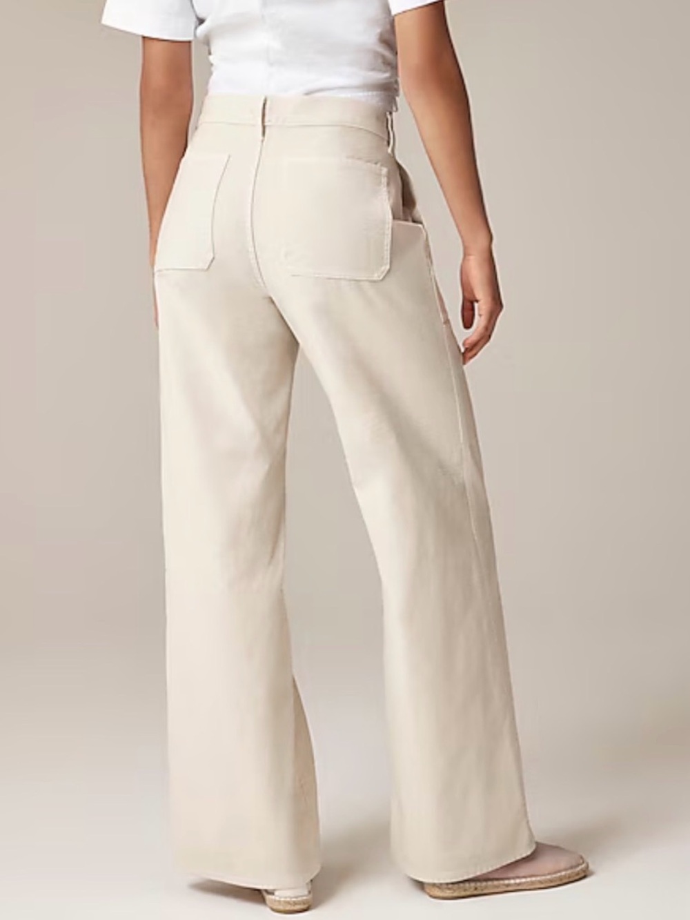 NWT J Crew Natural Camp-pocket wide-leg pant size 32 33 34 #JC4 - Picture 4 of 17